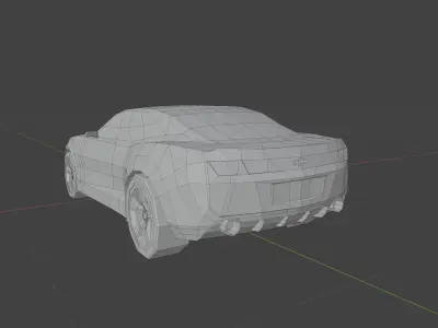 Chevrolet Camaro 2010 Low Poly  Low-poly 3D model