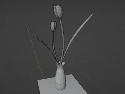 low poly flower Low-poly 3D model
