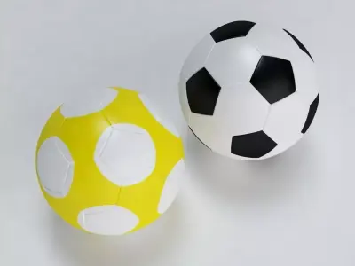Soccer ball Low-poly 3D model