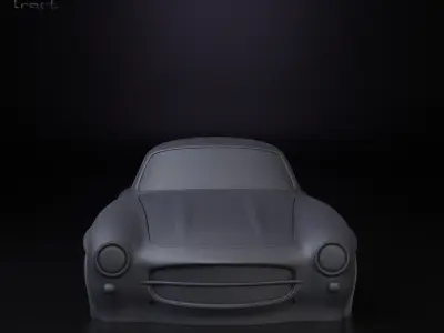 Mercedes 300SL simplified decorative model 3D print model