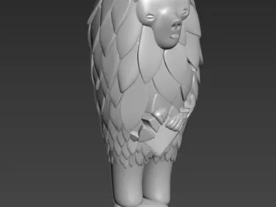 Ceramic Sculpture Ours-Singe by Laurent Dufour 3D model