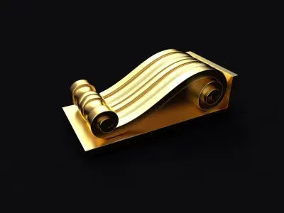 carved pilaster 3D model
