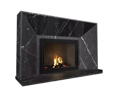 Marble Fireplace in Art Deco style 3D model