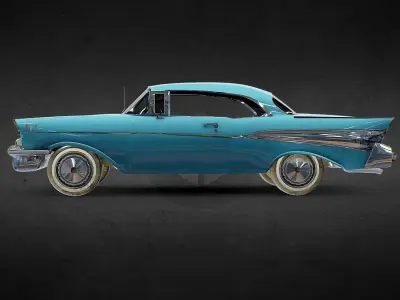 Chevrolet 1957 PBR Low-poly 3D model