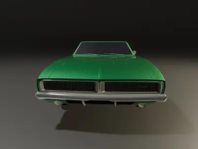 Dodge Charger RT 1969 low-poly Low-poly 3D model