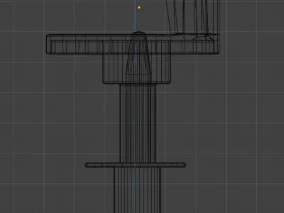 Futuristic Alien Bar Stool Free low-poly 3D model