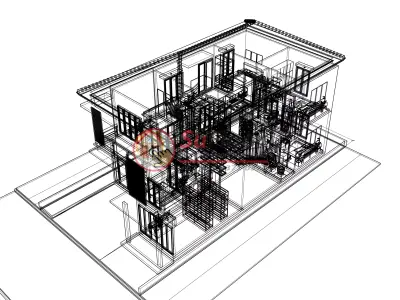 House 10x20m code 639 - Sketchup 3D model 3D model 3D model