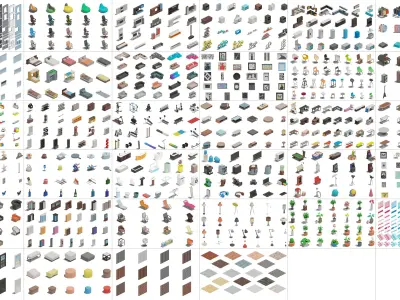 Entertainment Rooms Low-poly 3D model