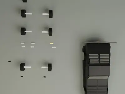 Car number 8 Low-poly 3D model