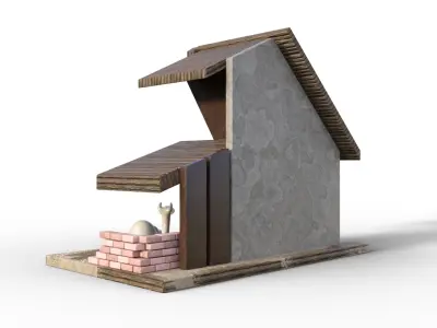 Nativity Scene Christmas Low-poly 3D model