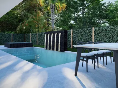 3D Exterior Scene 3D model design garden and landscape Free 3D model purchase