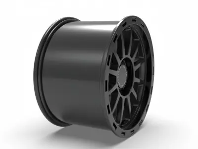 Matte Black Black W Black Bolts Rf Black Rhino Riot Beadlock 3D print model