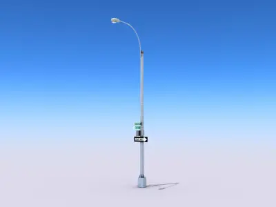Street Lamp Low-poly 3D model