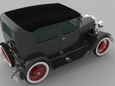 1929  Model A Sedan 3D model