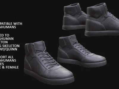 Sneakers 135 - All MH Bodies - UE5 Skeletons - Rigged Low-poly 3D model