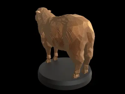 Parametric Sheep Low-poly 3D model