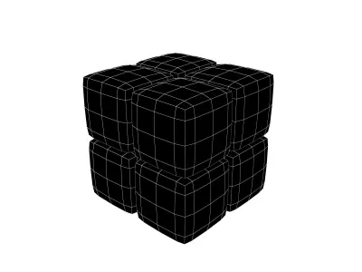 Rubiks Cube Icon v1 001 Low-poly 3D model