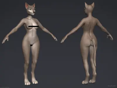 Furry Girl 3D model