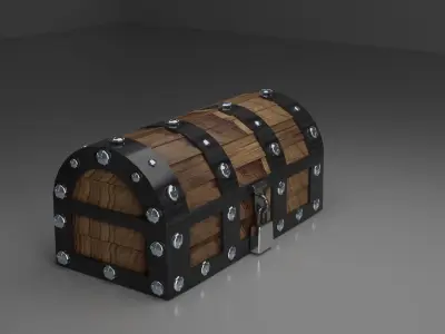 chest and safe Low-poly Free low-poly 3D model