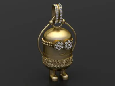 character pendant 3D printable model   3D print model