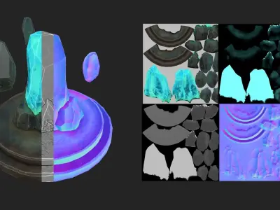 Crystal - Portal Low-poly 3D model