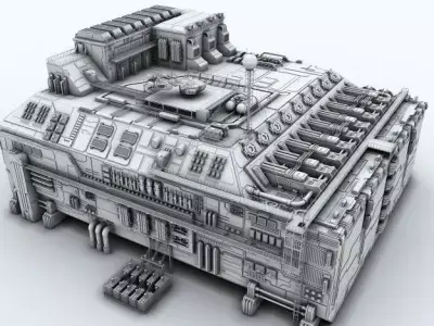 Sci-fi Factory 3D model