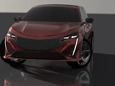 Peugeot 308 hybrid 3D MODEL  ONLY SURFACING 3D model