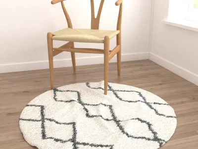 Round Rug Set 185 3D model