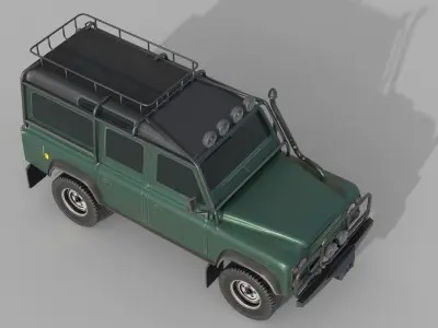 Land Rover Defender d110 Low-poly 3D model