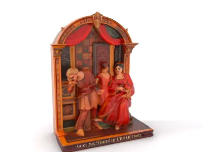 Renaissance Art Frame model pack Low-poly 3D model