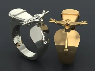 motorcycles rings 3D print model