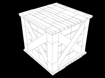 Wooden Crates PBR 01 Low-poly 3D model