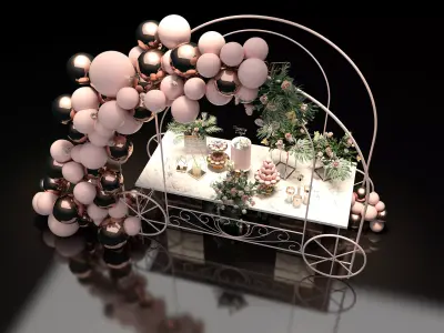 wedding stage 3D model