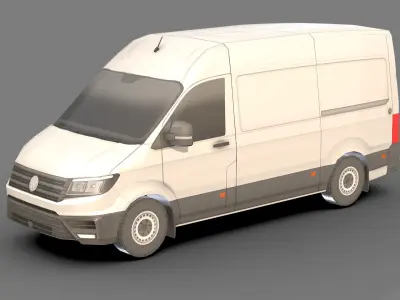 Low-poly Volkswagen Crafter 3D Models Low-poly 3D model