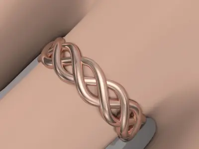 BRAIDED RING 21 SIZES pack  3D print model