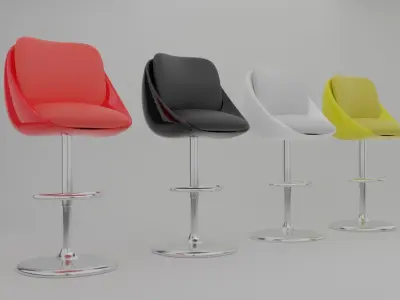 Bar Stool  Low-poly 3D model purchase