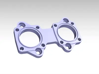 Flange Adapter From Weber DCOE 45 Intake Manifold To 46x46 ITBs 3D print model