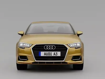 Audi A3 8V Sedan Low-poly 3D model