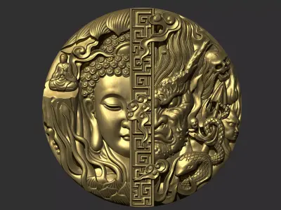 Buddha or Devil in a moment 3D print model