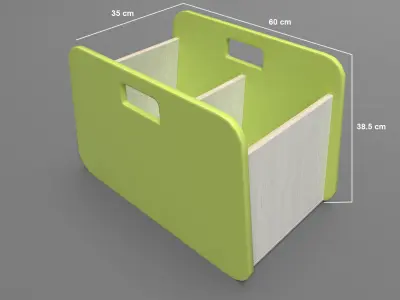 BacUp2Boxes Green Low-poly 3D model