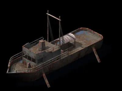 Different dimension - ship ruins 01 3D model