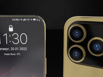 iPhone 17 Pro Max 3D Model  Black  Gold Versions 3D model