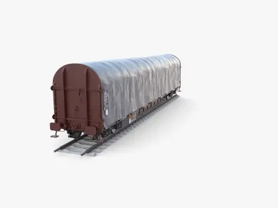 CFR Sliding Tarp Rail Car v1 3D model