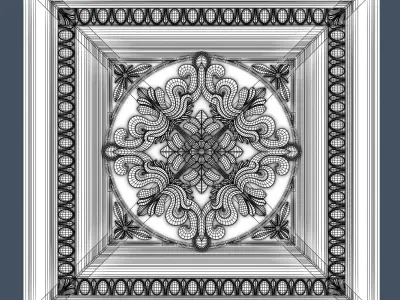 Decorative Ceiling Tile 3D model