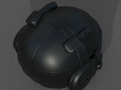 Helmet scifi fantasy futuristic military combat  Low-poly 3D model