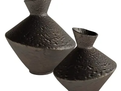 Koyu Renk Vazo 3D model