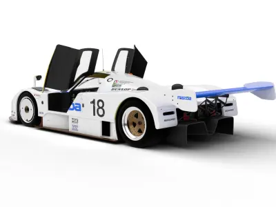 Mazda 787B 15 Racing 1991 HQ 3d model 3D model