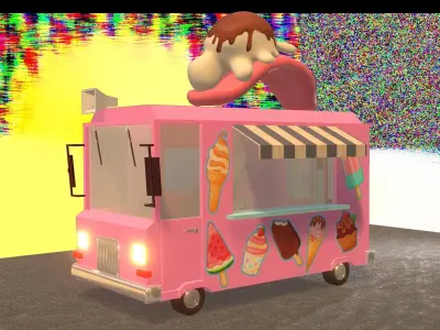 Ice Cream car 3D model