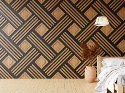 Wall wood seamless set2 V24 3D model