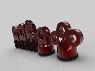 Set Of Hook For Winch Off Road 3D model